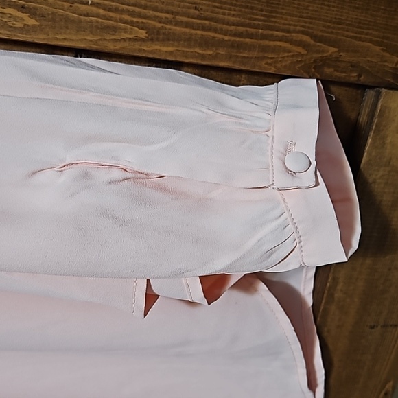 Torrid Pale Pink Georgette Pintuck Long Sleeve Flowy Blouse Size L/12 - Picture 6 of 14